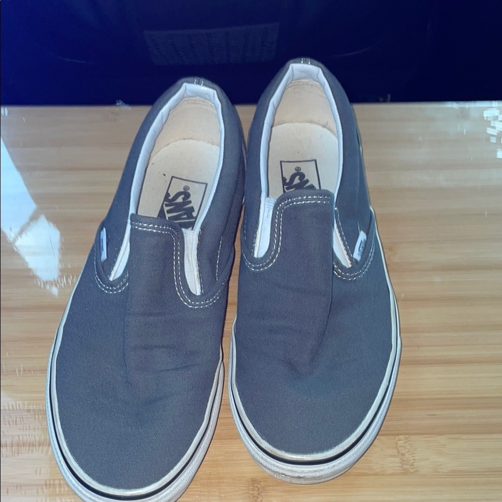 🛑🥰🫣😞Vans Gray Sneakers Slip-On Canvas - Picture 2 of 8